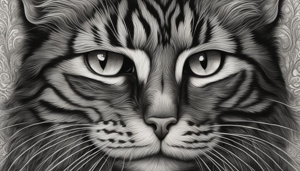 Cat fur texture drawing