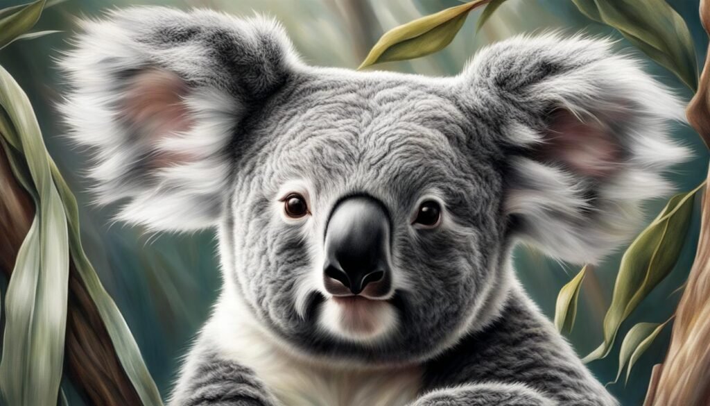 Realistic koala pencil art