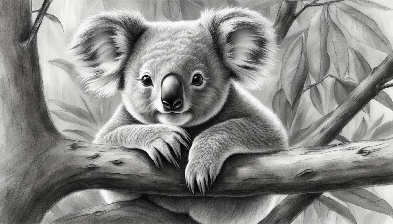 drawing of a koala