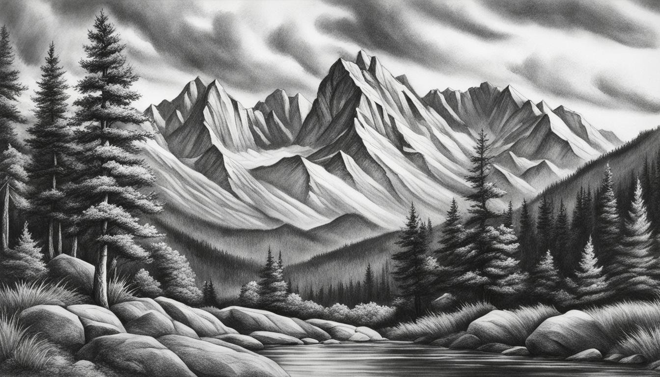 how to  draw  mountains