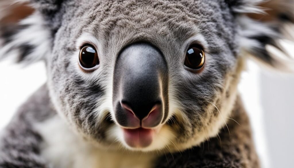 koala facial features drawing