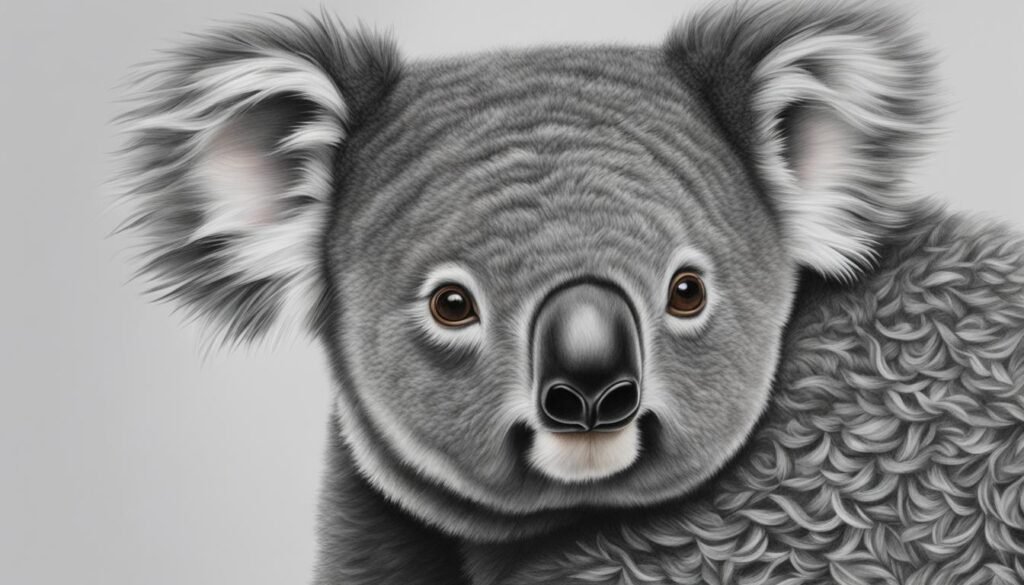 koala fur texture sketch