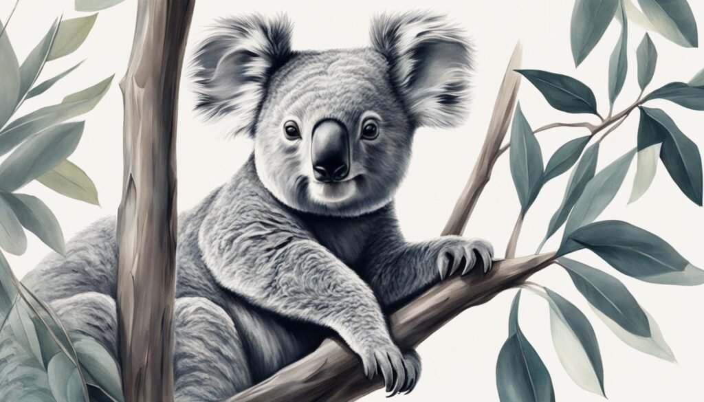 koala sketch initial outline