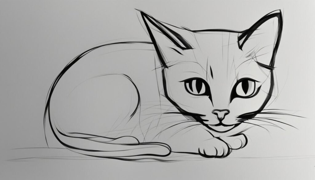 step by step cat drawing