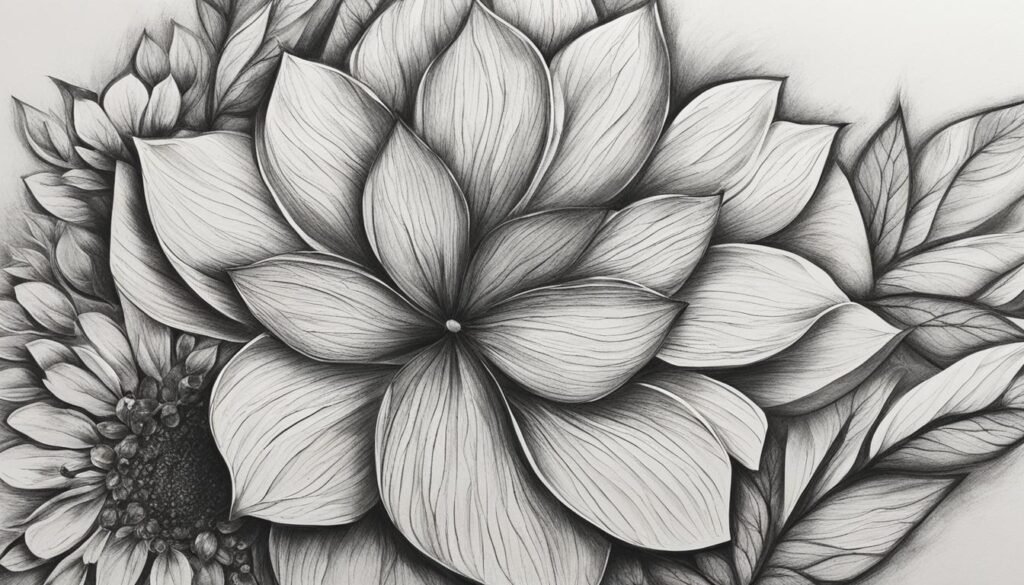 step-by-step flower drawing