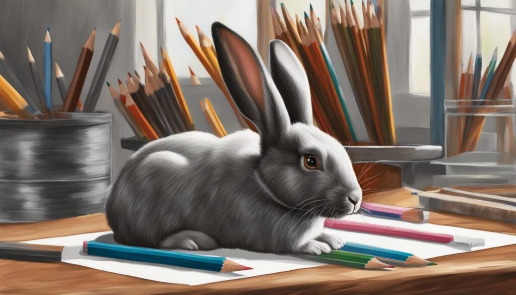 tools for drawing a rabbit